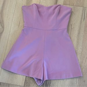 French Connection Lavender Strapless Romper